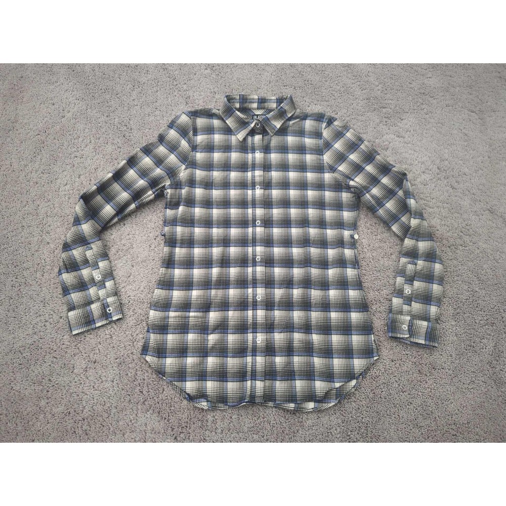 Burton Button Up Shirt Mens Large Plaid Dryride Side Pockets Flannel‎ Casual